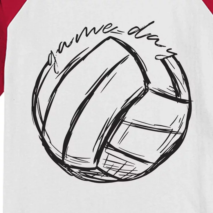 Volleyball Game Day Gifts For Volleyball Lovers Kids Colorblock Raglan Jersey