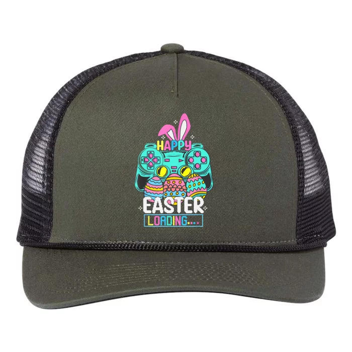 Video Game Easter Bunny Gaming Controller Gamer Retro Rope Trucker Hat Cap