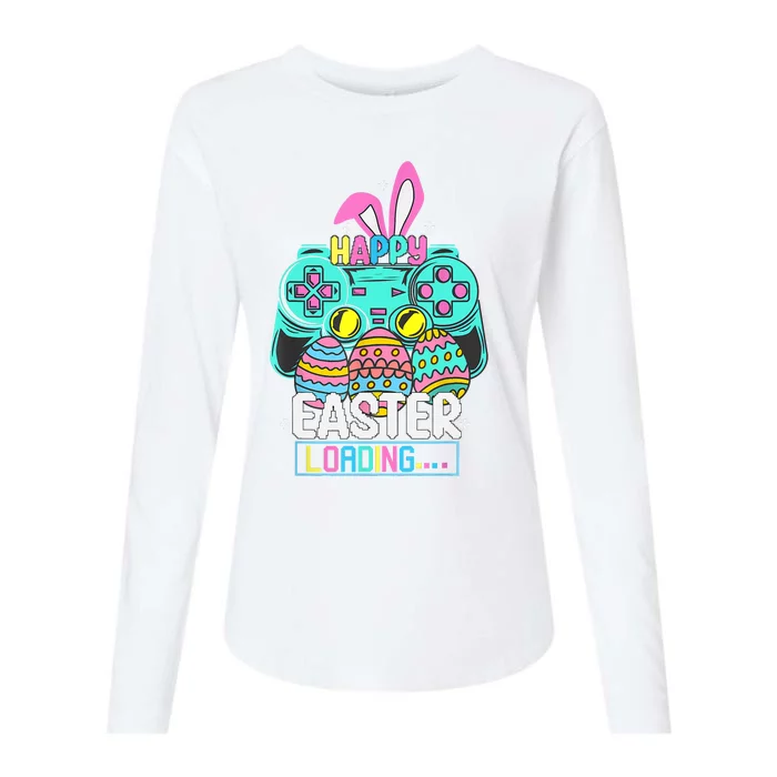 Video Game Easter Bunny Gaming Controller Gamer Womens Cotton Relaxed Long Sleeve T-Shirt