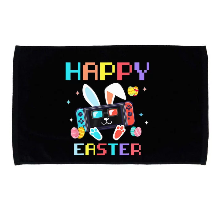 Video Game Easter Bunny Egg Gaming Funny Easter Gamer Microfiber Hand Towel