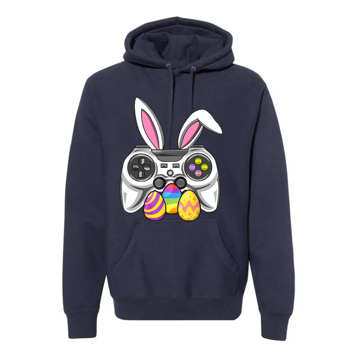 Video Games Easter Day Bunny Egg Funny Gamer Boy Girl Premium Hoodie