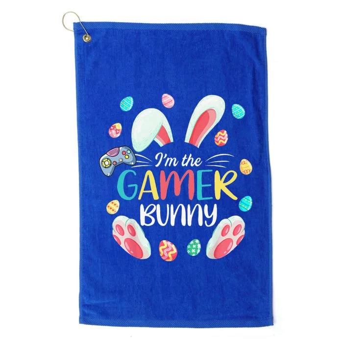 Video Game Easter Bunny Eggs Gamer Easter Gaming Platinum Collection Golf Towel