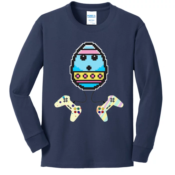 Video Game Egg Controllers Easter Funny Egg Hunting Gifts Kids Long Sleeve Shirt