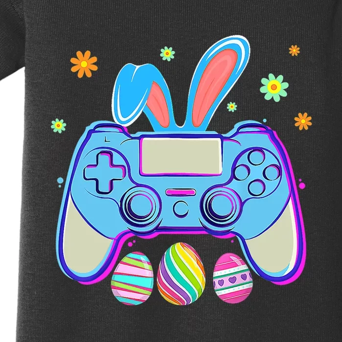 Video Game Easter Bunny Gaming Controller Gamer Boy Girl Baby Bodysuit