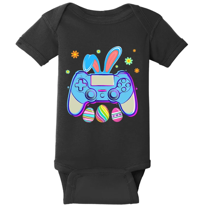 Video Game Easter Bunny Gaming Controller Gamer Boy Girl Baby Bodysuit