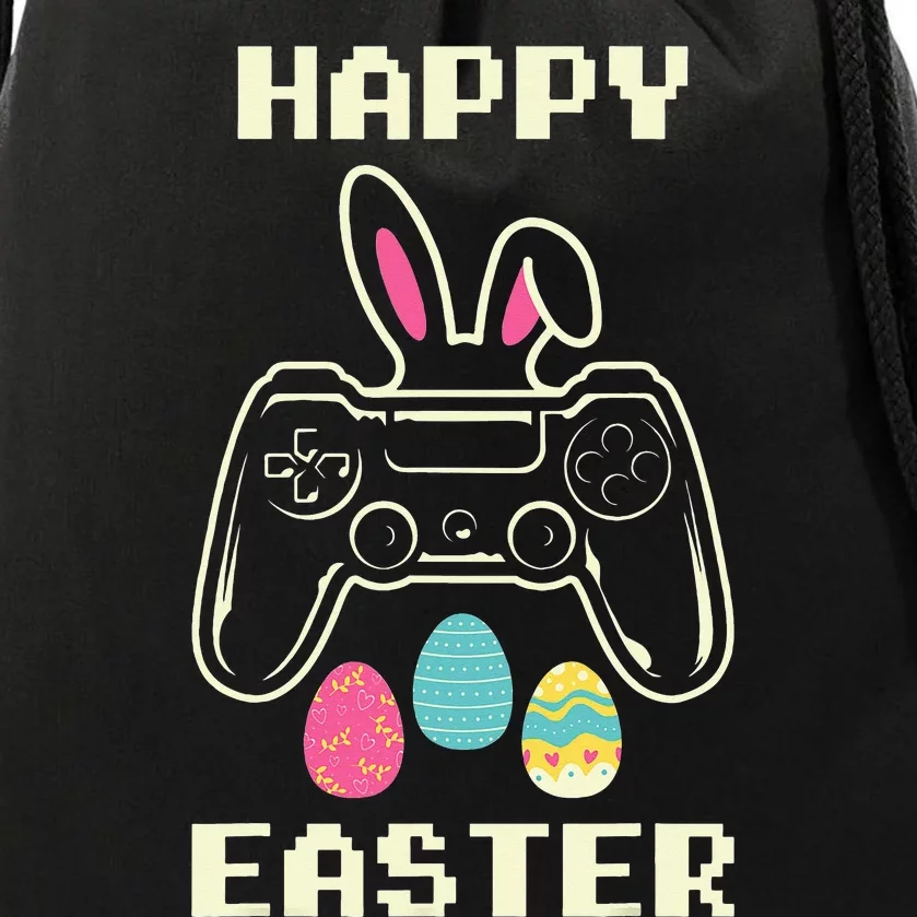 Video Game Easter Bunny Gaming funny ester day Drawstring Bag