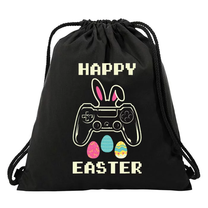 Video Game Easter Bunny Gaming funny ester day Drawstring Bag