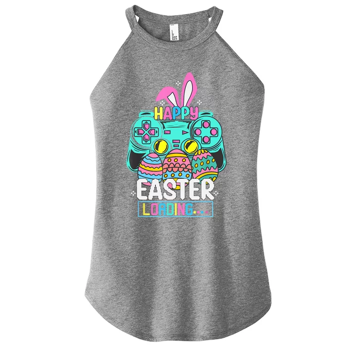 Video Game Easter Bunny Gaming Controller Gamer Women’s Perfect Tri Rocker Tank