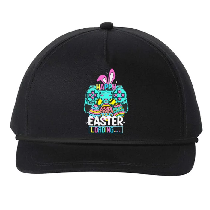 Video Game Easter Bunny Gaming Controller Gamer Snapback Five-Panel Rope Hat