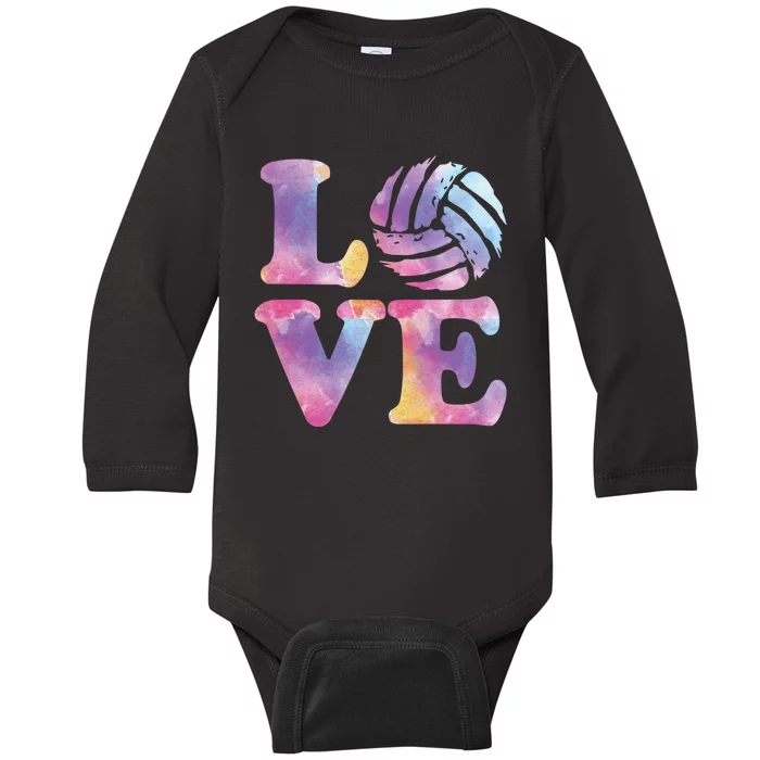 Volleyball Gift For Teen Girls Women Love Volleyball Gift Baby Long Sleeve Bodysuit