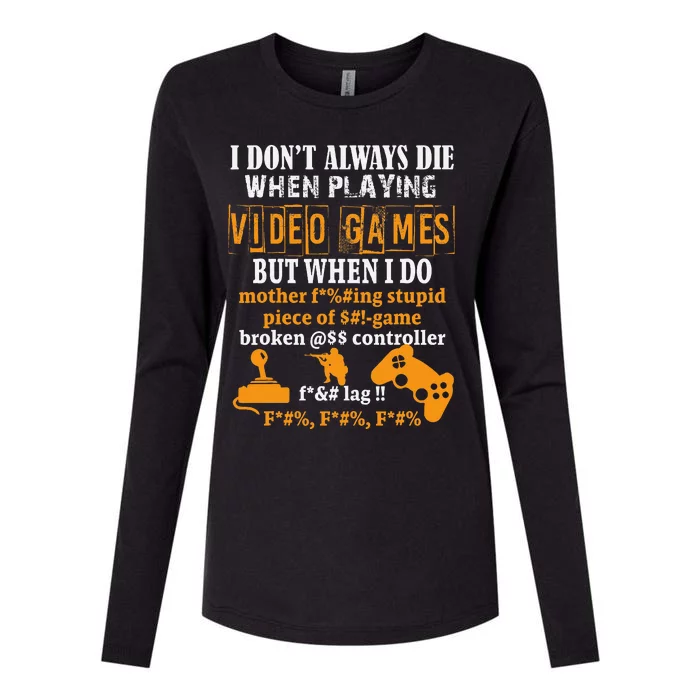 Video Games Funny Gamer For Console Gaming Fans Womens Cotton Relaxed Long Sleeve T-Shirt