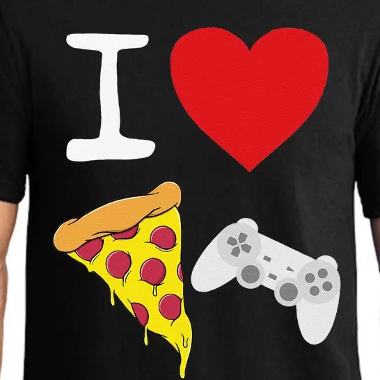 Video Games funny Love Pizza Cheese Slice Pajama Set