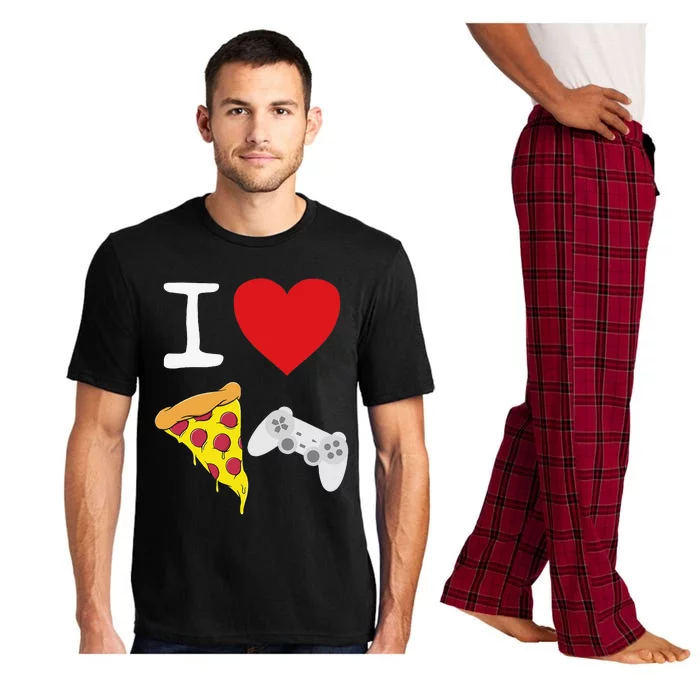 Video Games funny Love Pizza Cheese Slice Pajama Set