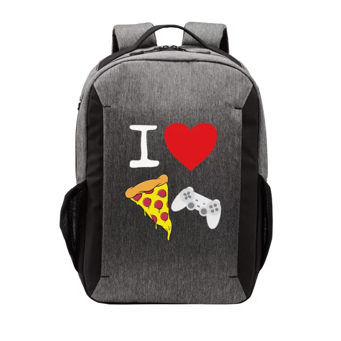 Video Games funny Love Pizza Cheese Slice Vector Backpack