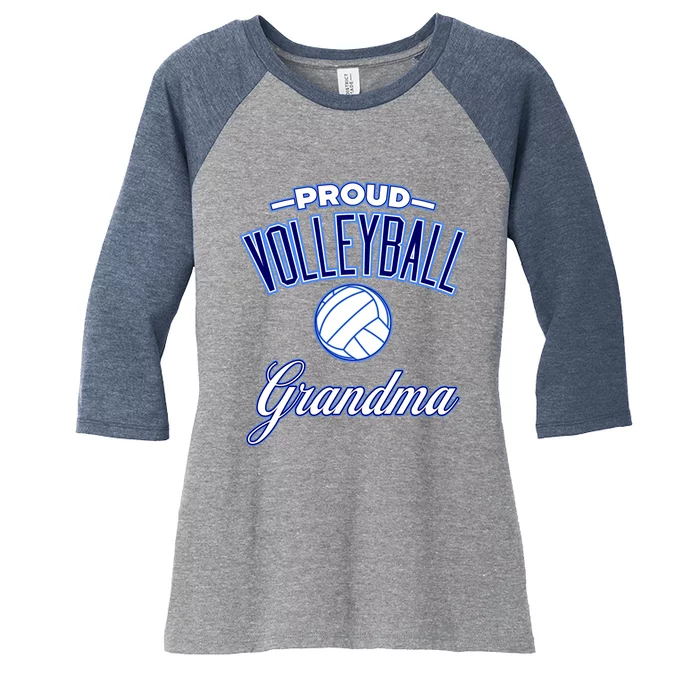 Volleyball Grandma For Wo Women's Tri-Blend 3/4-Sleeve Raglan Shirt