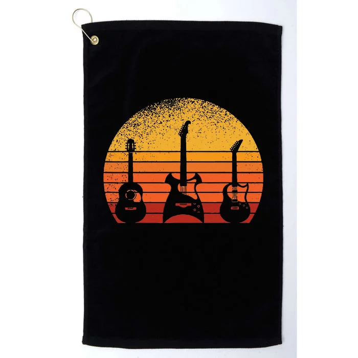 Vintage Guitar For Music lover Guitarist Platinum Collection Golf Towel