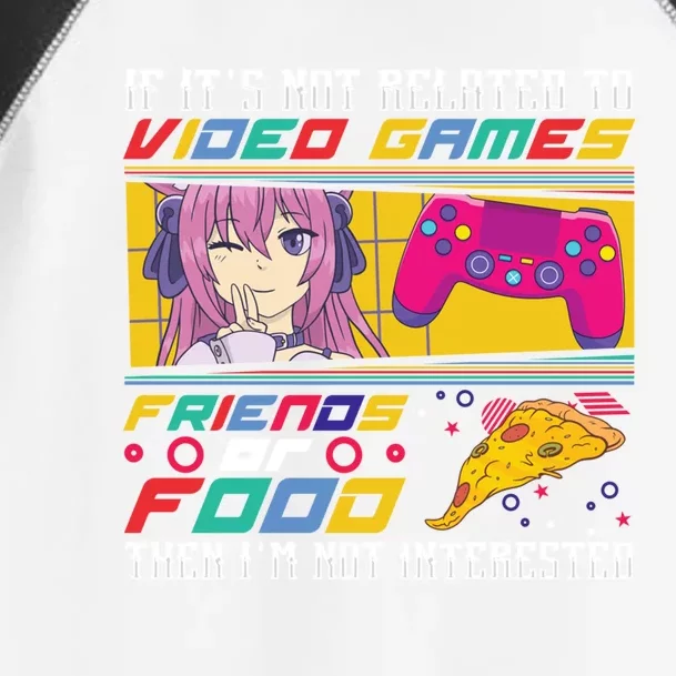 Video Games Friends Food Pizza Gamer Anime Gift Toddler Fine Jersey T-Shirt