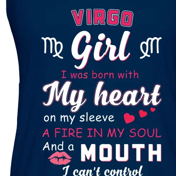 Virgo Girl Funny Quote With Zodiac Sign Birthday Gift Ladies Essential Flowy Tank