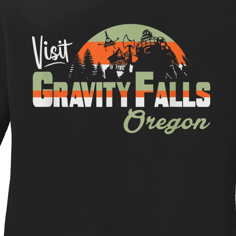 Visit Gravity Falls Home Of The Mystery Shack Ladies Long Sleeve Shirt