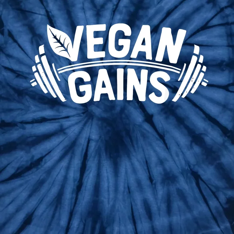 Vegan Gains For Men Women Vegetarian Funny Gym Wear Tie-Dye T-Shirt