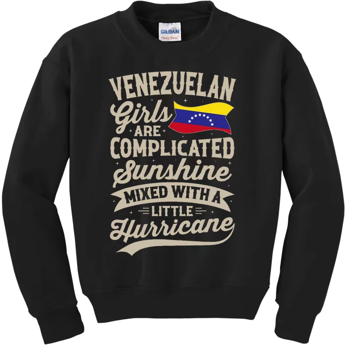 Venezuelan Girl Funny Venezuela Kids Sweatshirt