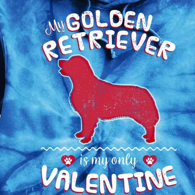 Valentine Gift For Golden Retriever Dad Or Mom Tie Dye Hoodie