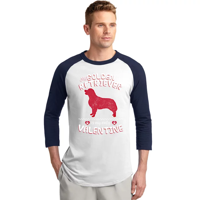 Valentine Gift For Golden Retriever Dad Or Mom Baseball Sleeve Shirt