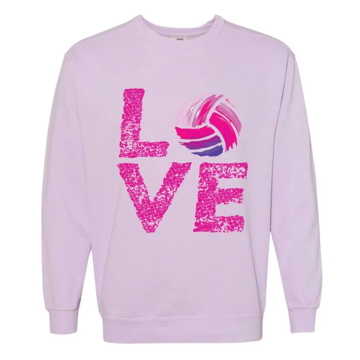 Volleyball Gift For Teen Love Volleyball Gift Garment-Dyed Sweatshirt