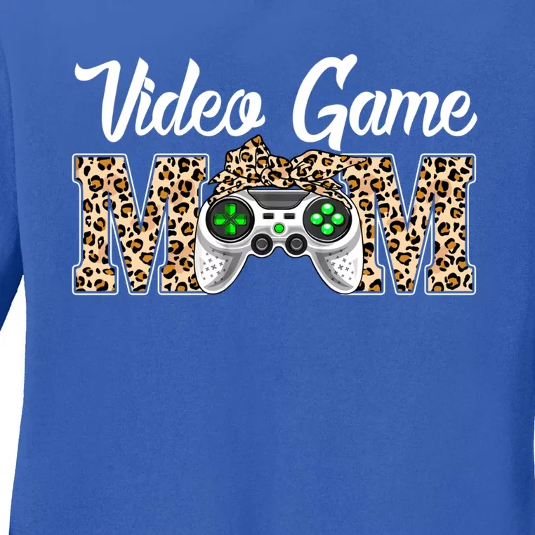 Video Game Funny Mom Game Leopard Mothers Day Great Gift Ladies Long Sleeve Shirt