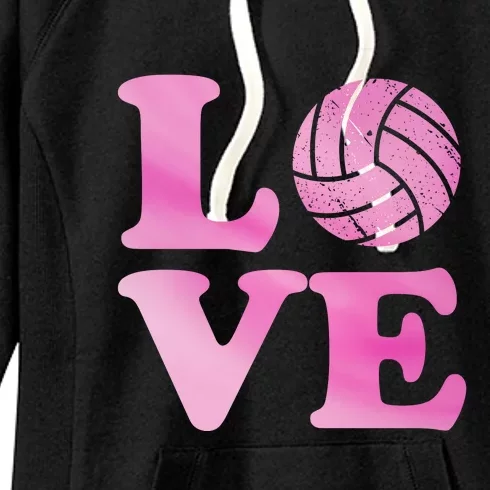 Volleyball Gift For Teen Women Love Volleyball Gift Women's Fleece Hoodie