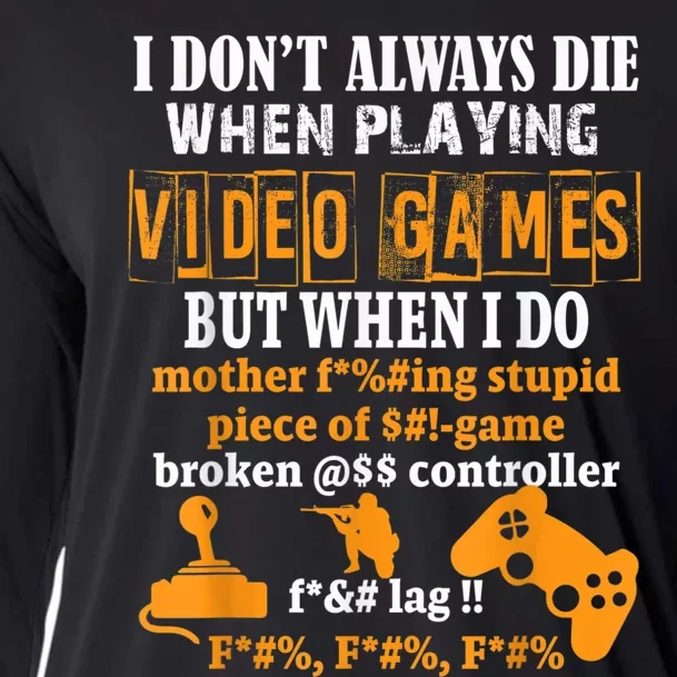 Video Games Funny Gamer Tee For Console Gaming Fans Cooling Performance Long Sleeve Crew