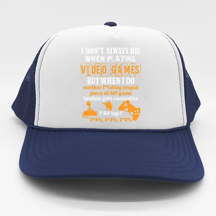 Video Games Funny Gamer For Console Gaming Fans T Trucker Hat