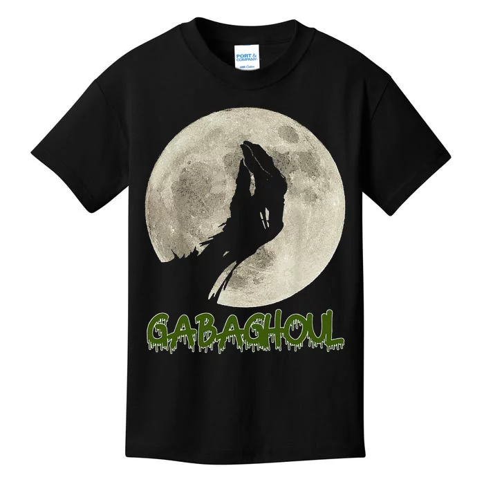 Vintage Gabaghoul Funny Hand Moon Halloween Kids T-Shirt