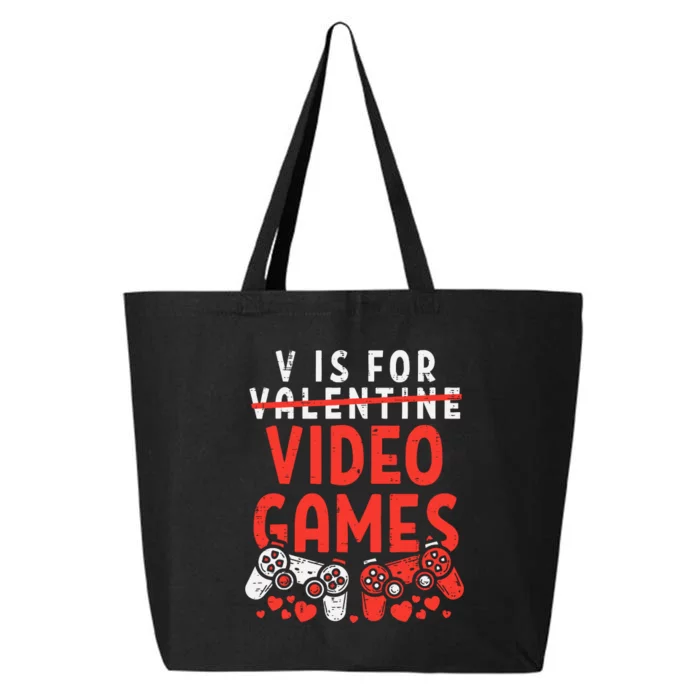 Video Games Funny Valentines Day Gamer Gift 25L Jumbo Tote