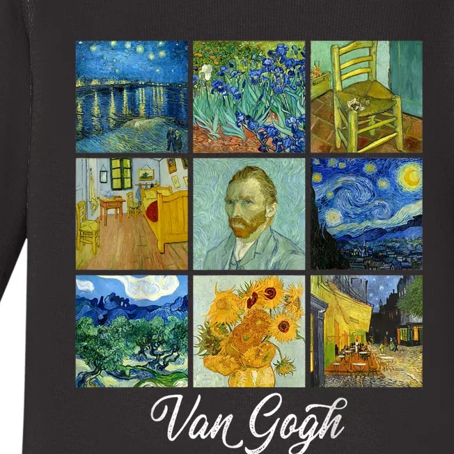 Van Gogh Famous Paintings PostImpressionism Van Gogh Baby Long Sleeve Bodysuit