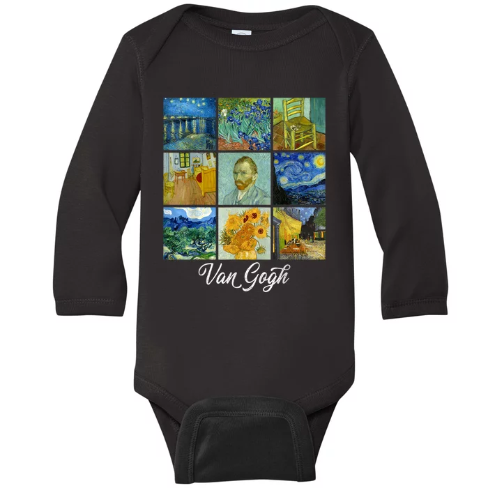 Van Gogh Famous Paintings PostImpressionism Van Gogh Baby Long Sleeve Bodysuit