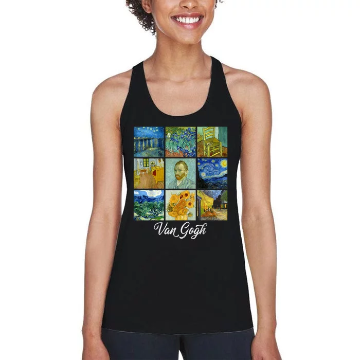 Van Gogh Famous Paintings PostImpressionism Van Gogh Women's Racerback Tank