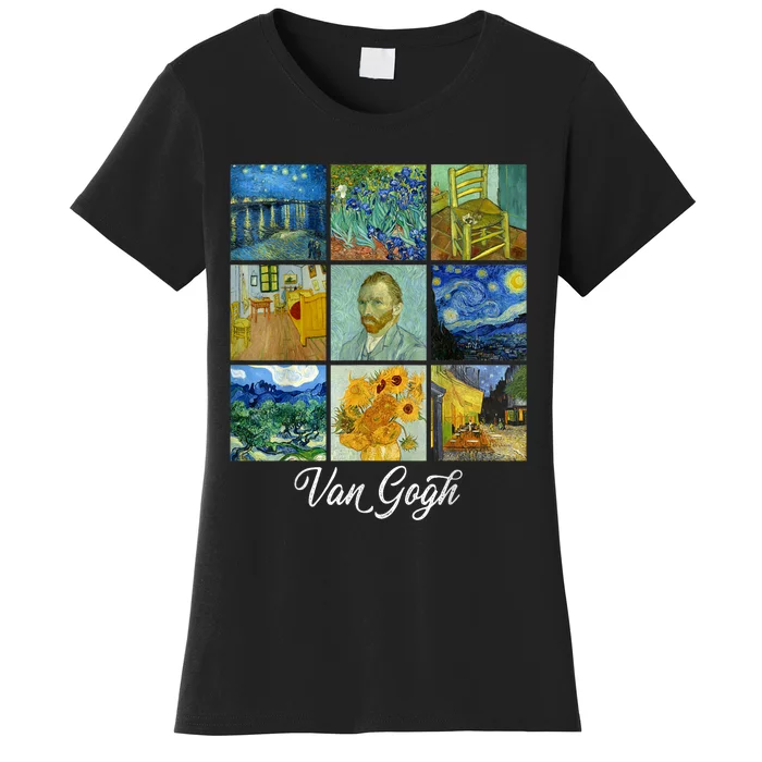 Van Gogh Famous Paintings PostImpressionism Van Gogh Women's T-Shirt