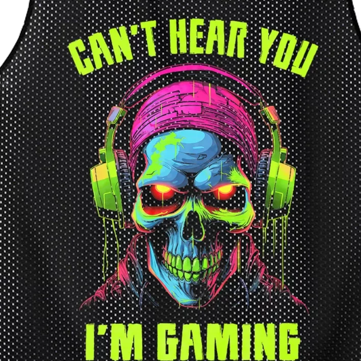 Video Gaming Funny Skull Mesh Reversible Basketball Jersey Tank