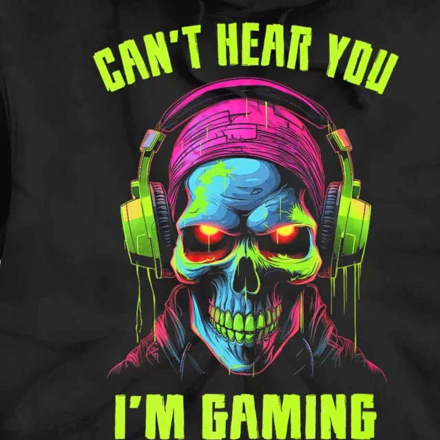 Video Gaming Funny Skull Tie Dye Hoodie