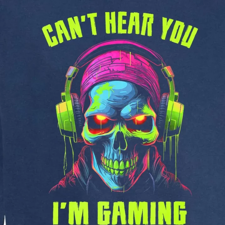 Video Gaming Funny Skull Garment-Dyed Sweatshirt