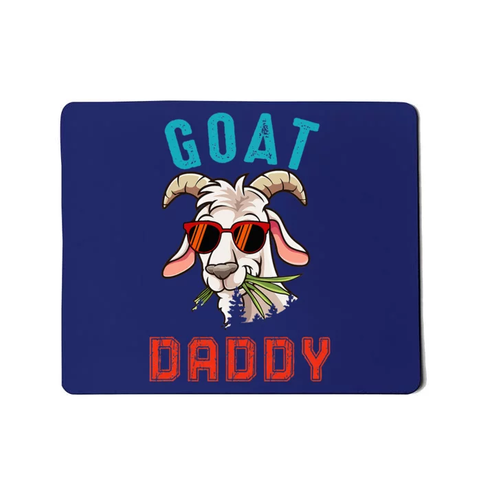 Vintage Goat Funny Daddy Cute Goat Sunglasses Farmer Family Mousepad