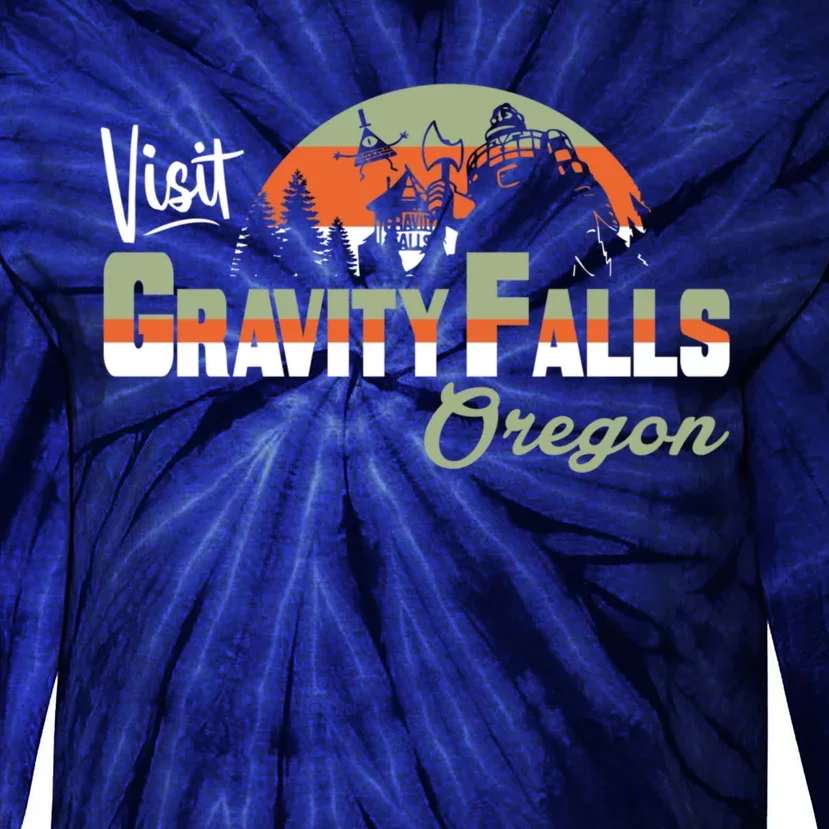 Visit Gravity Falls Tie-Dye Long Sleeve Shirt