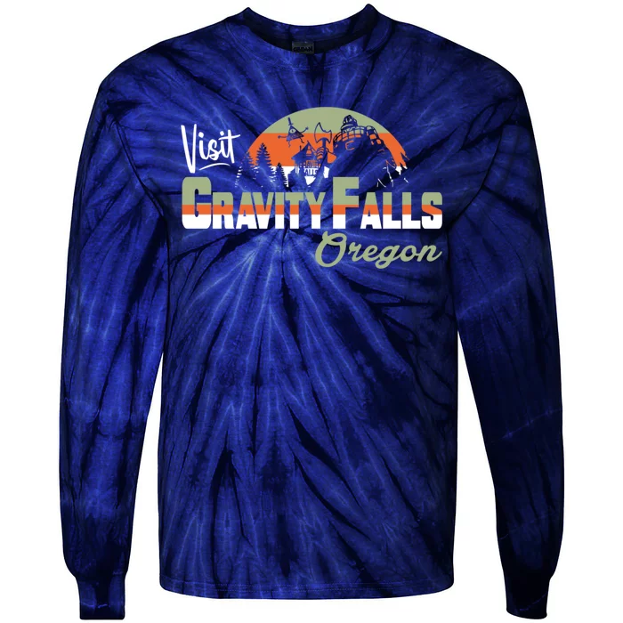 Visit Gravity Falls Tie-Dye Long Sleeve Shirt