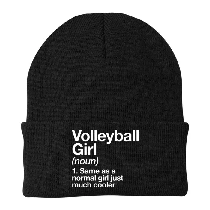 Volleyball Gifts For Teen Retro Vintage Heart Knit Cap Winter Beanie