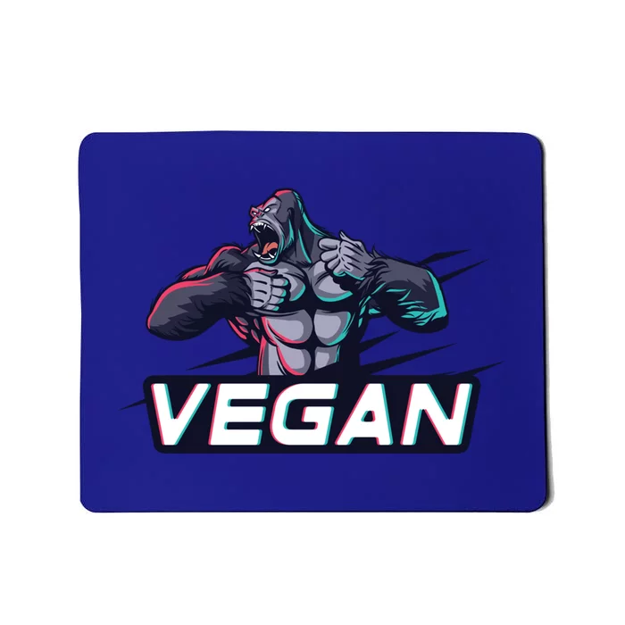 Vegan Gift Gorilla Strong Strength Raw Plant Power Gym Workout Cute Gift Mousepad