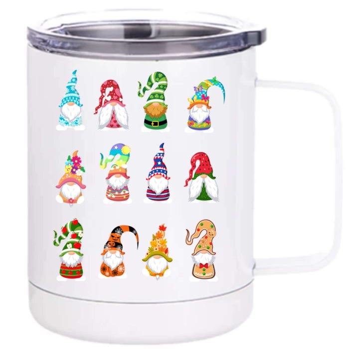 Valentine's Gnome Gift St Patrick's Gnomies Easter Gift Spring Gnomes Gift Front & Back 12oz Stainless Steel Tumbler Cup