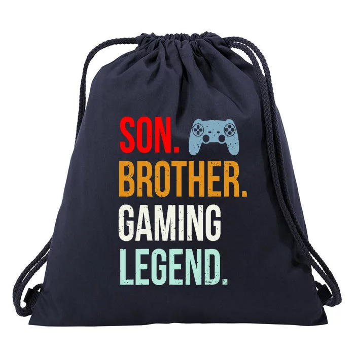 Vintage Gaming Gamer Brother Video Game Drawstring Bag