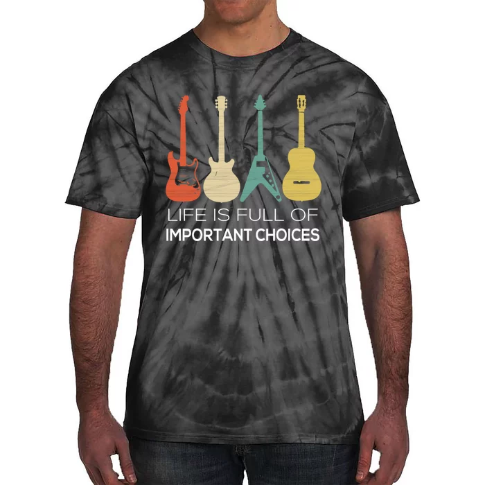 Vintage Guitar Gift Electric And Acoustic Tie-Dye T-Shirt