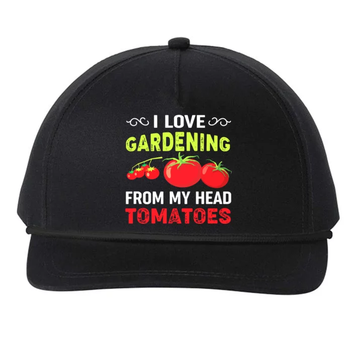 Vegetable Gardener, Gardening, Funny Pun: Head Tomatoes Snapback Five-Panel Rope Hat